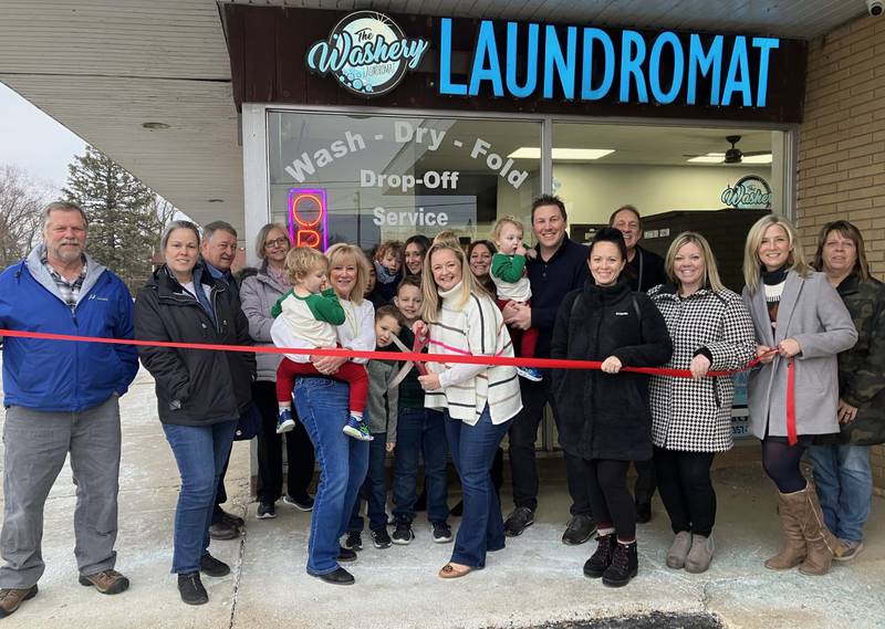 The Washery Laundromat at 312 Lincoln Avenue in Fox River Grove hosted a ribbon-cutting ceremony to celebrate its new owners, Andrea and Melissa Paladino, alongside the Cary-Grove Area Chamber of Commerce.