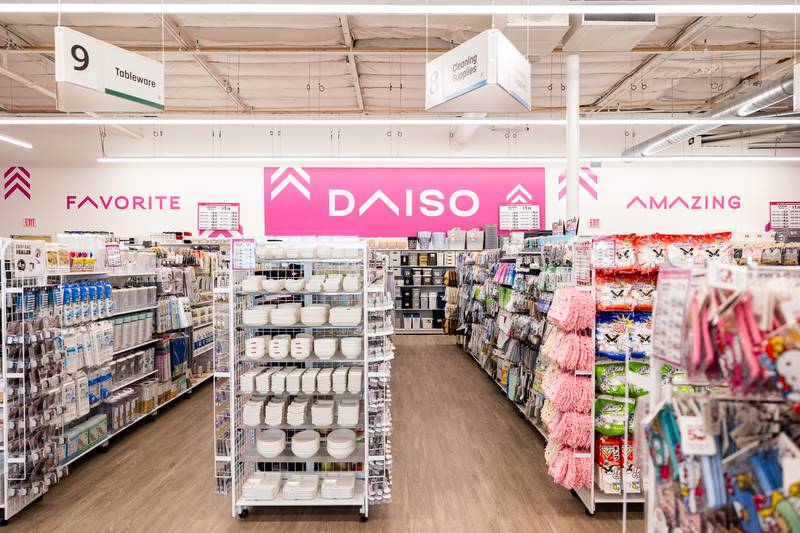 Inside a Daiso store located in Hillsboro, Oregon.