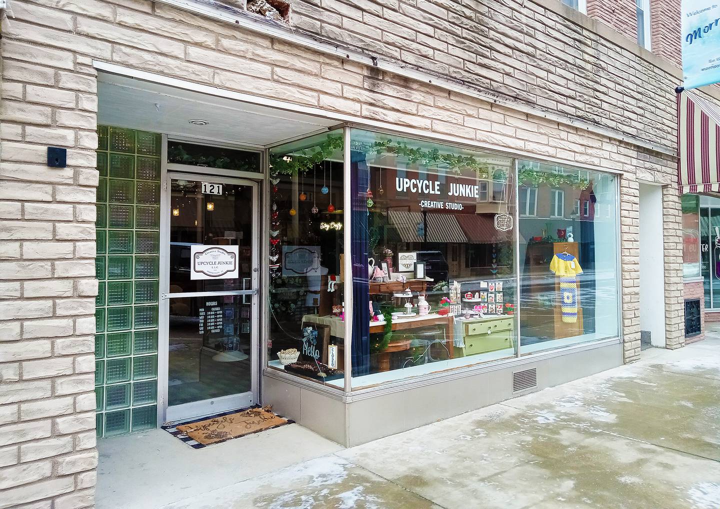 Upcycle Junkie, 121 East Main St. in Morrison, is open from 10 a.m. to 6 p.m. Tuesday through Friday, and 10 a.m. to 4 p.m. Saturday.