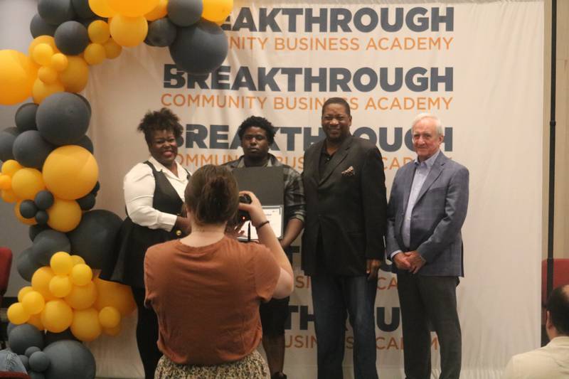 Richard Joseph walked in a graduation ceremony held Monday, June 2, 2025, at First United Methodist Church in DeKalb. He received a diploma for his participation in Breakthrough Community Business Academy's spring 2025 cohort.