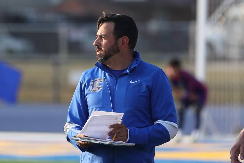 Joliet Central head coach against Joliet Catholic on Monday, Sept. 9, 2024 in Joliet.