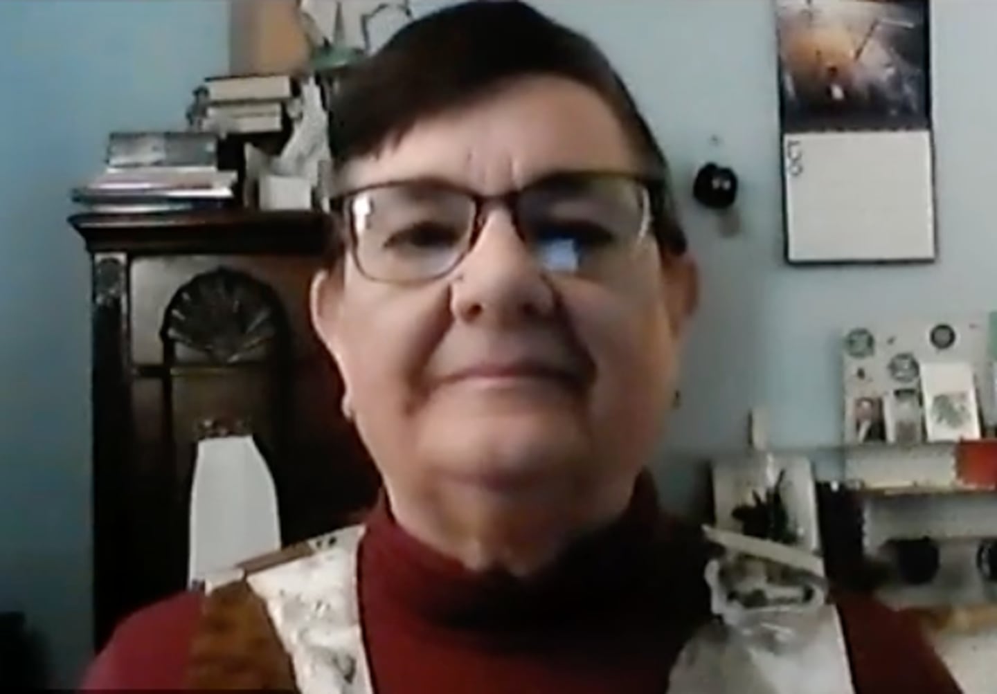Democrat Celeste (Shell) DeYoung Dunn is running to represent District 11 on the DeKalb County Board in the Nov. 8 General Election. Dunn participated in a virtual candidate forum Thursday, Oct. 13, 2022 hosted by the DeKalb County League of Women Voters, WNIJ and the DeKalb Public Library. (Screenshot by Shaw Local News Network)