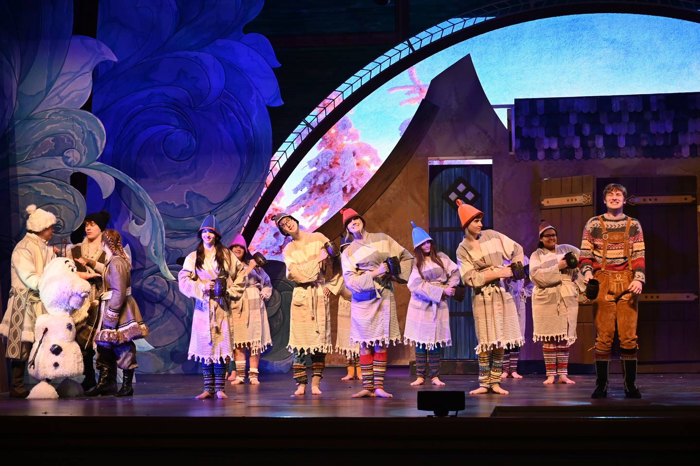 The cast of the Coal City Theatre Department's "Frozen the Musical" is in final rehearsals, as the show opens on Friday.