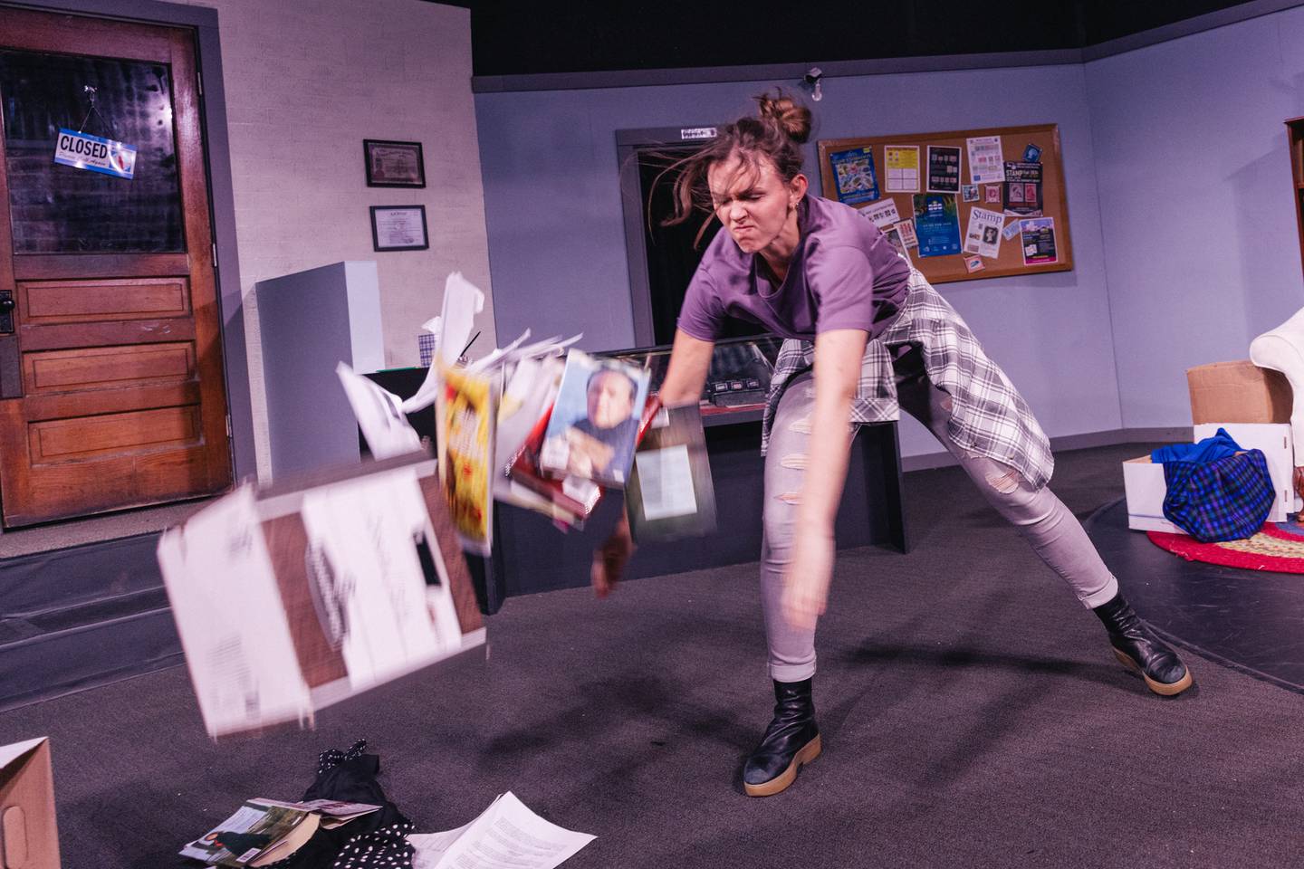 Jackie (Katherine Wettermann) in "Mauritius," presented by Parker Players Theater Company. 2025