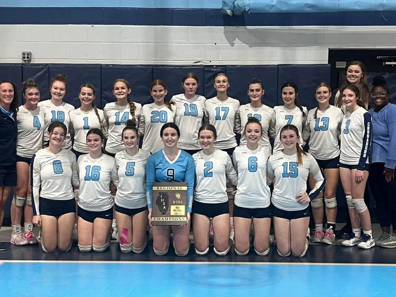 The Marquette Academy girls volleyball team won the championship of Thursday's Class 1A Illinois Lutheran Regional.