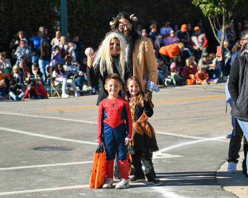 Pumpkin Parade spectators get into the Halloween spirit and dress up on Sunday, Oct. 27, 2024, during the final day of the 63rd annual Sycamore Pumpkin Festival downtown.