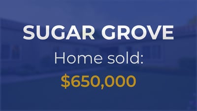 Sale closed in Sugar Grove: $650,000 for a single-family home