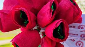 American Legion Auxiliary distributes poppies on National Poppy Day to support veterans 