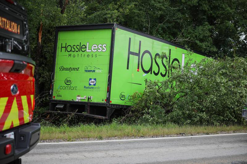 A man was transported to Northwestern Huntley Hospital after a crash Aug. 15, 2024 on Route 47 near Woodstock.