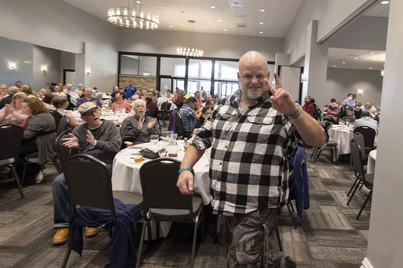 Self Help client Jimmy Booth celebrates his Production Achievement Award Thursday, Oct. 16, 2025, during the annual Self Help Awards.