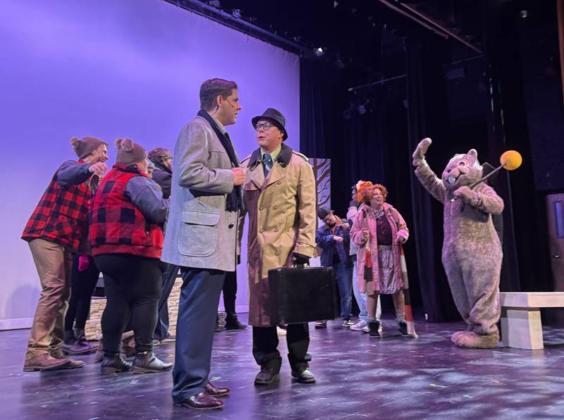 Groundhog Day, in musical form, is performed Thursday, Jan. 30, 2025 at the Woodstock Opera House.