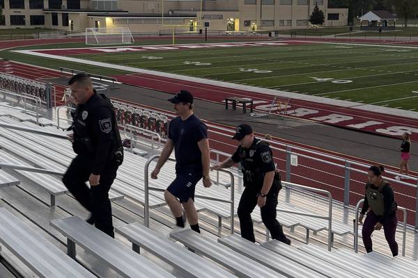Morris Hospital commemorates 9/11 with bleacher climb at Morris High School