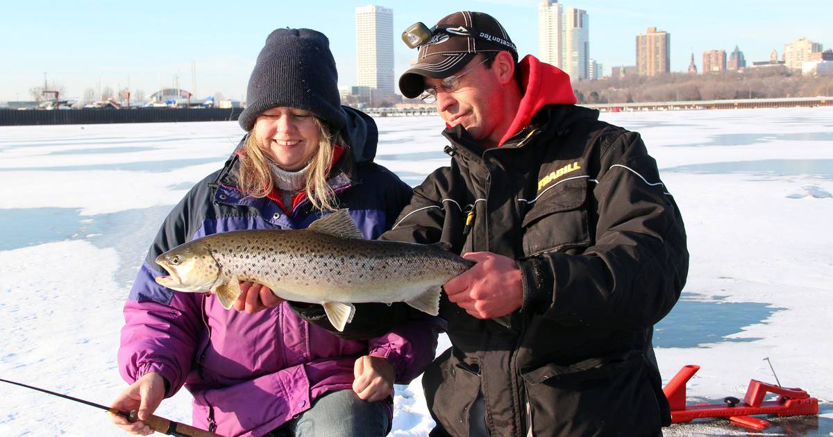 The lure of ice fishing Lake Michigan seminar a success Shaw Local
