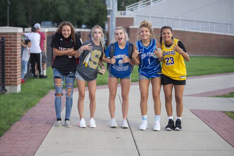 Sterling fans show their excitement during lots of sports action at the high school Tuesday night.