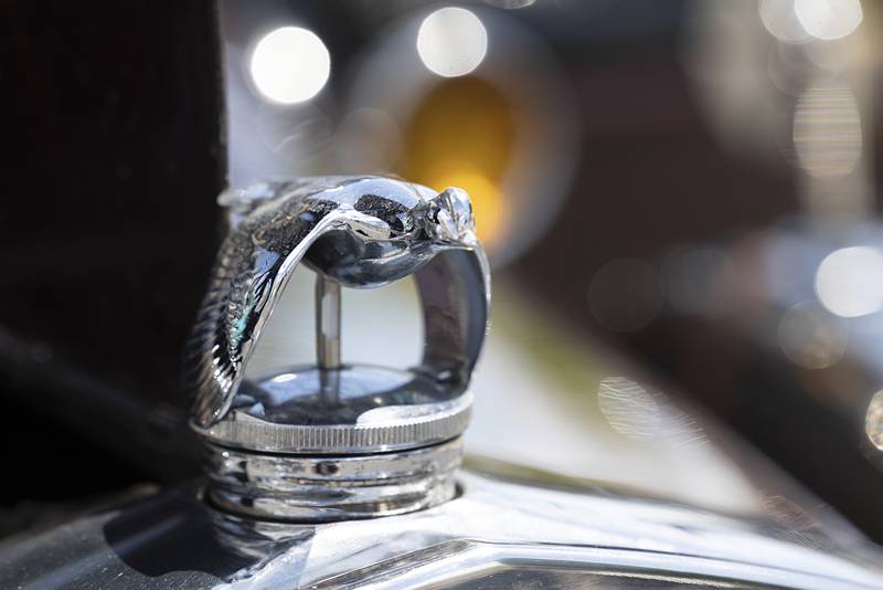 Finding unique details such as the radiator cap on John Kehoe’s 1930 Ford Coupe make for a fun car show experience.