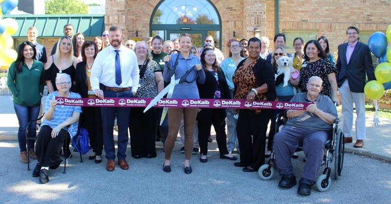 DeKalb Chamber of Commerce welcoming Aperion Care with a ribbon cutting