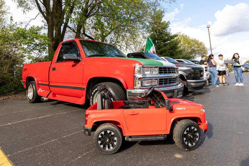 Toy Truck parks next to Truck on Friday, May 2, 2025 at Northbrook School in Mendota.