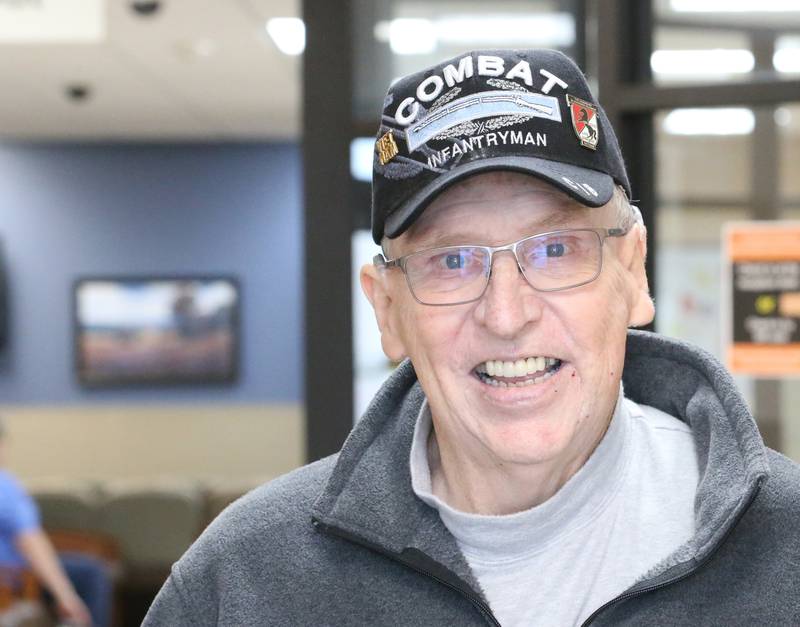Vietnam Veteran James Flaherty poses for a photo on Thursday, Oct. 26, 2023 at the La Salle VA Clinic in Peru.