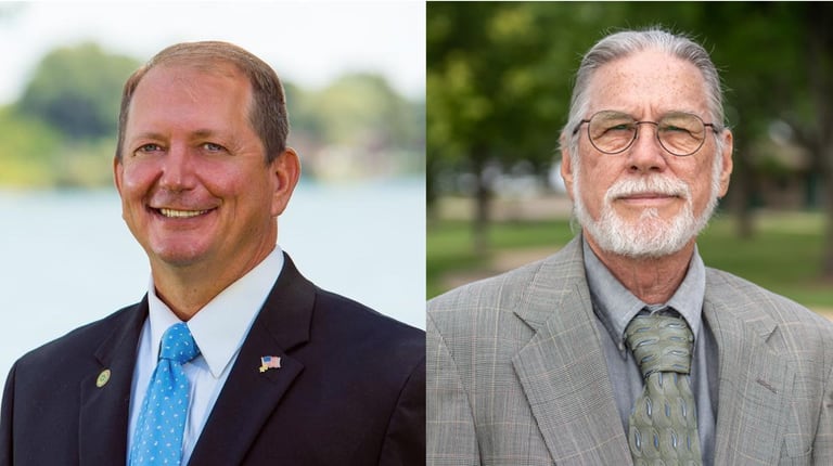 The candidates in Illinois House District 63 include incumbent Tom Weber, left, and Rick Konter.