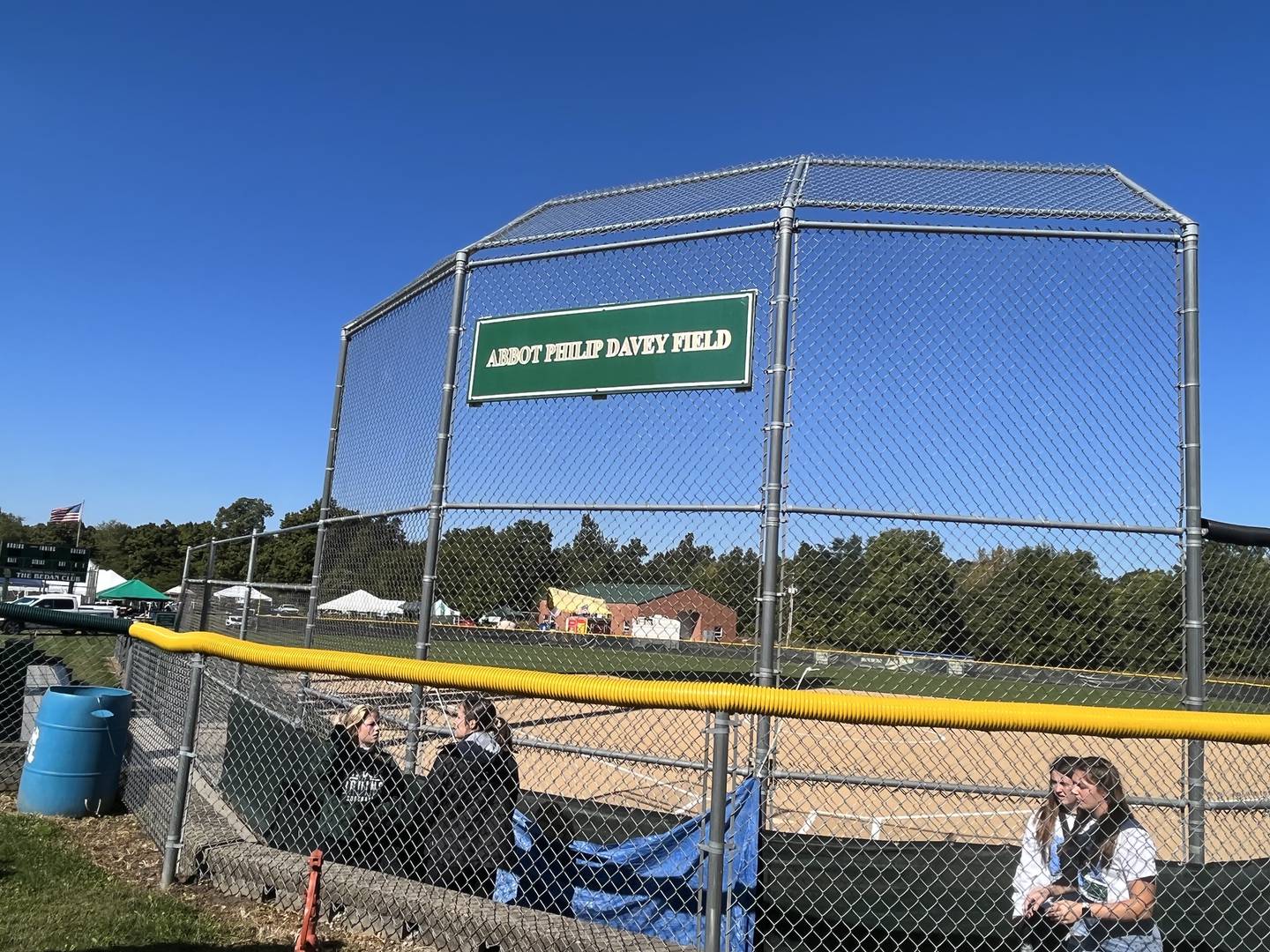 St. Bede name it's softball field after Abbot Philip Davy on Saturday, Oct. 1, 2022. Davy coached the Bruins from 1986 to 2010.