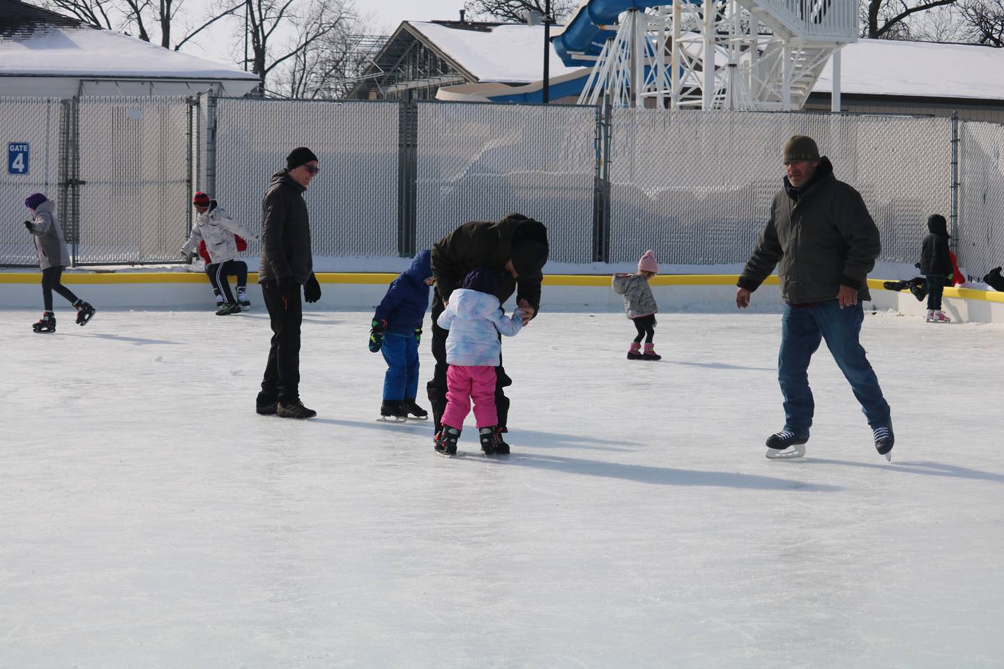 People take to the ice rink to skate during the DeKalb Park District's seventh annual Polar Palooza held Saturday, Feb. 4, 2023.