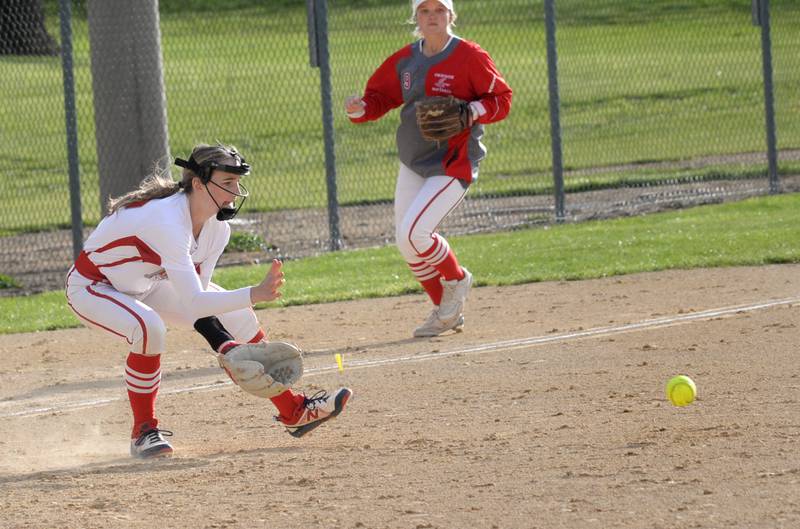 Oregon's Ella Dannhorn gets ready to field a ground ball during May 1 action against Stillman Valley at Oregon Park West.