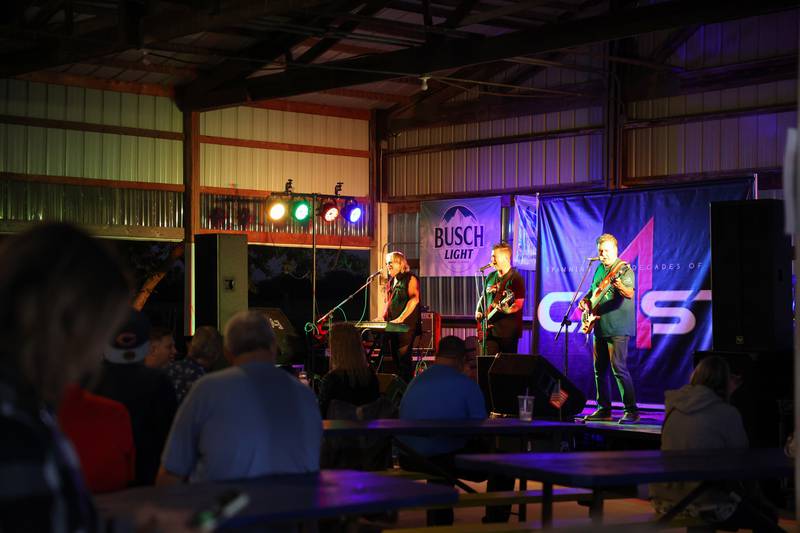 The band 4 Cast performs in the beer tent during the Will County Fair on Aug. 21, 2025.
