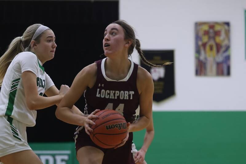 Lockport’s Alania Peetz looks to take a shot against Providence.