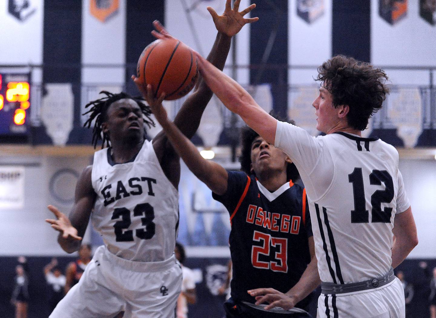 Boys Basketball: Mekhi Lowery Oswego East pull out close one over