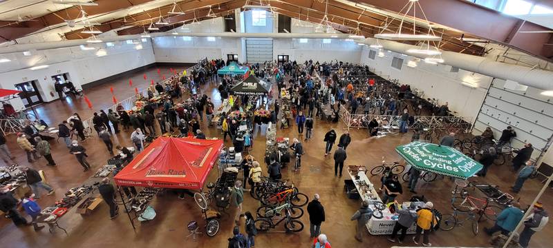 Thousands of bicycle enthusiasts are expected to trek to Sunday’s Chicago Winter Bike Swap at the Kane County Fairgrounds in St. Charles.