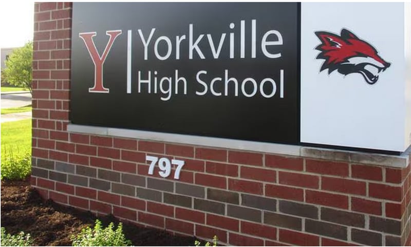 Yorkville High School sign