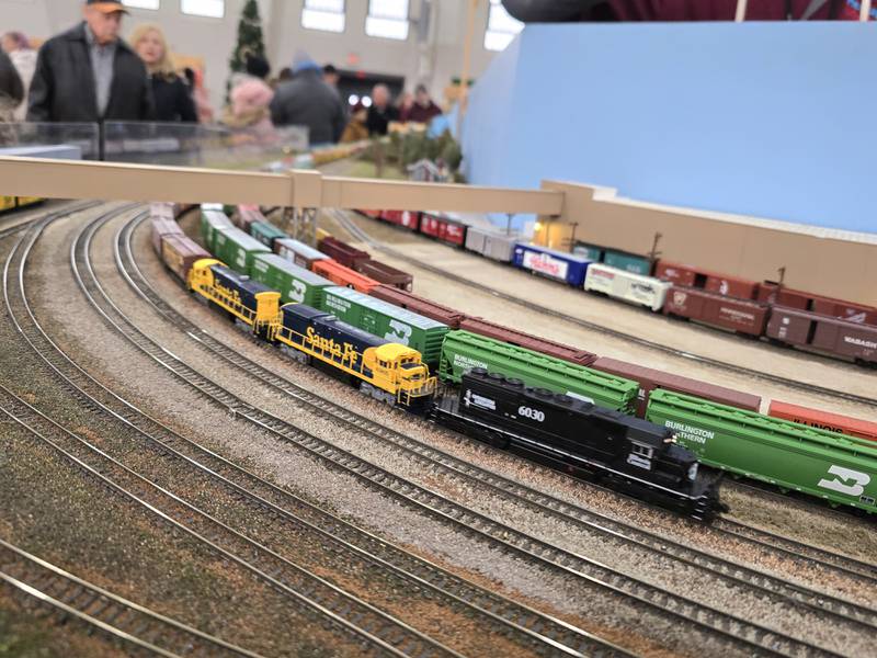 A model train display was set up Saturday, Nov. 30, 2024, at the Streator Incubator during the Keeping Christmas Close to Home celebration.