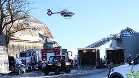 Photos: OSF lifeflight helicopters respond to grain bin emergency south of Granville