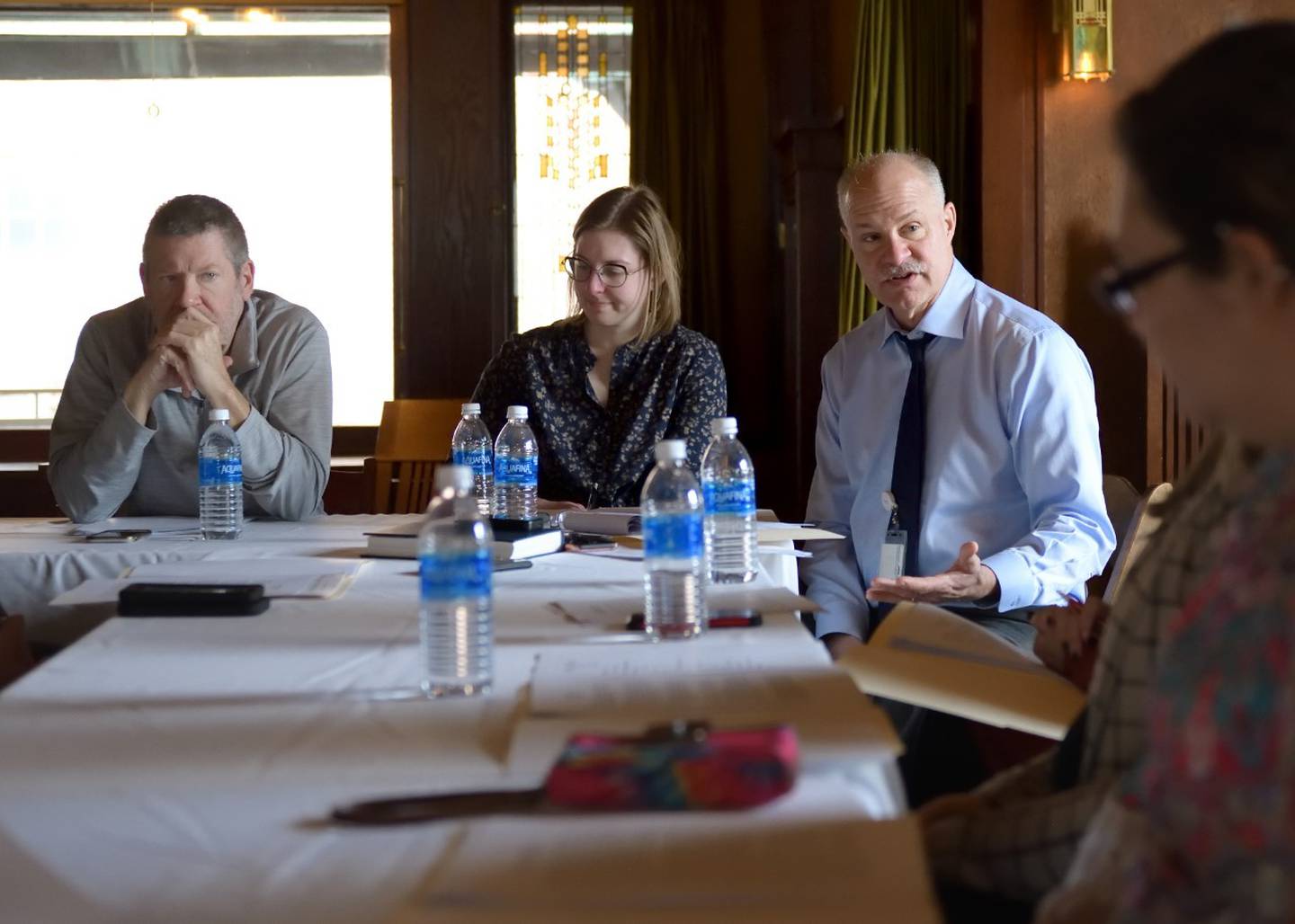 Dave Joens is pictured at a meeting of the Illinois State Historical Records Advisory Board, which serves as the advisory board for the State Archives.