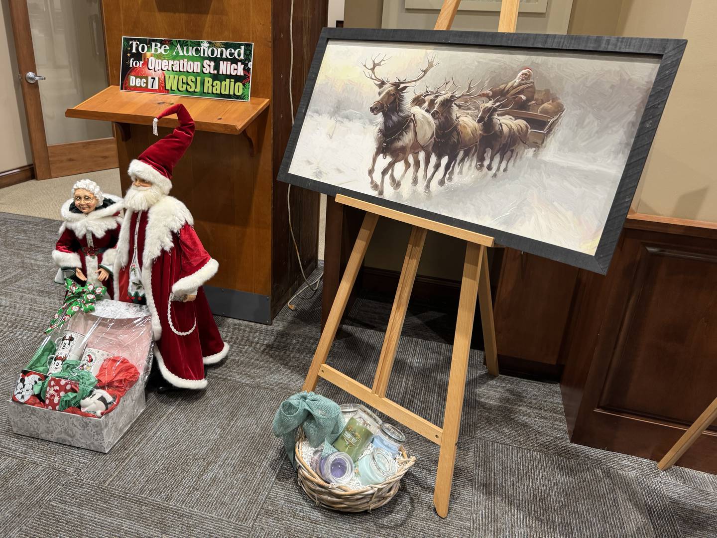 Christmas items are also for sale and up for auction during the Operation St. Nick Radio Auction on Sunday, Dec. 7. Photo taken on Tuesday, Nov. 25, 2025.