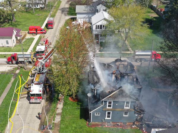 Photos: Area firefighters respond to a structure fire in Earlville