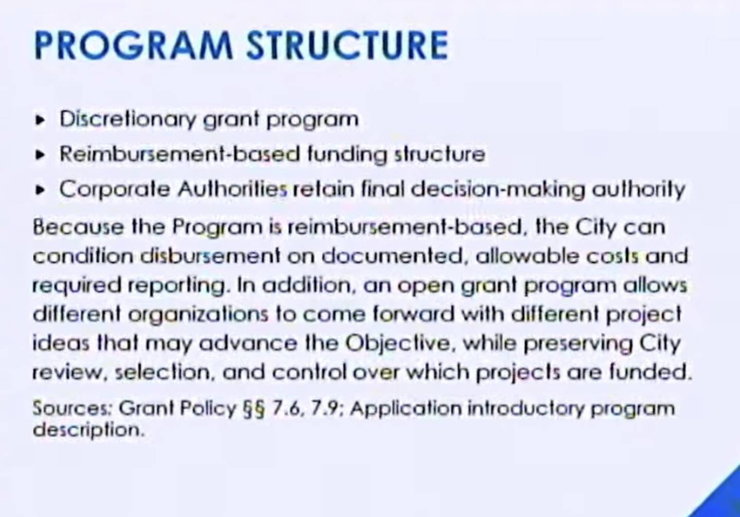 A proposed grant program Geneva city officials are considering to assist in promoting overnight guests, tourism and conventions. The City Council will consider final action at the May 18 meeting.