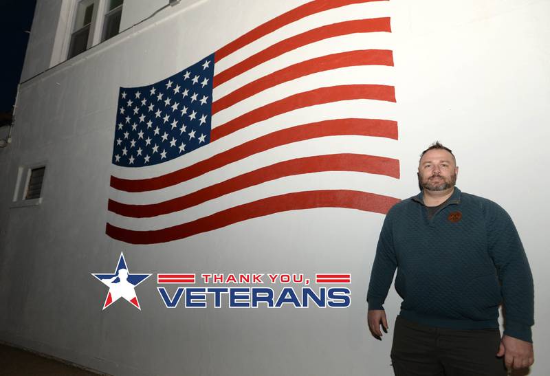 Army Veteran, Jason Wales at the Downers Grove VFW Monday Oct 27, 2025.