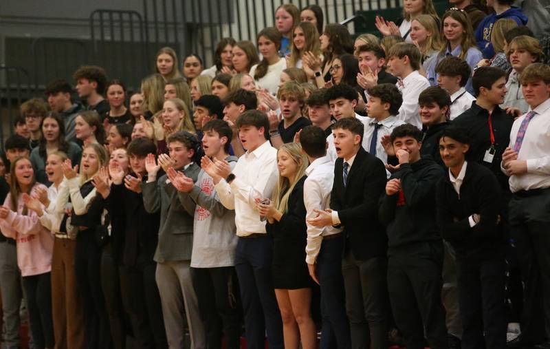L-P fans cheer on the Cavaliers as they play Ottawa on Friday, Jan. 5, 2024 at Sellett Gymnasium.