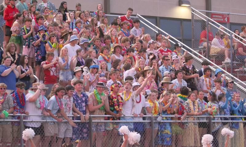 Ottawa super fans cheer on the Pirates as they play Plano on Friday, Aug. 30, 2024 at King Field.