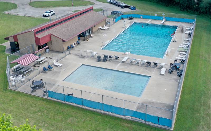Kids cool off while swiming in the Spring Valley Swiming Pool on Monday, June 30, 2025 at Kirby Park.