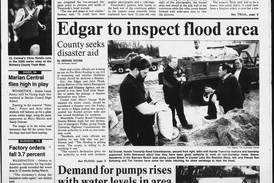 Historical covers for April 24: Gov. Edgar to inspect flood area