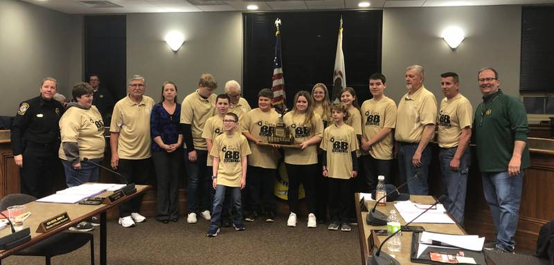 The Peru BB gun club was recognized for their win against Oglesby during a City Council meeting on Monday, March 13 at Peru City Hall.