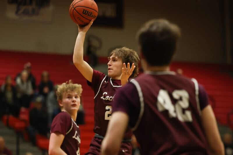 Lockport’s Brice Turner floats a shot against Bolingbrook on Friday, February 10th.