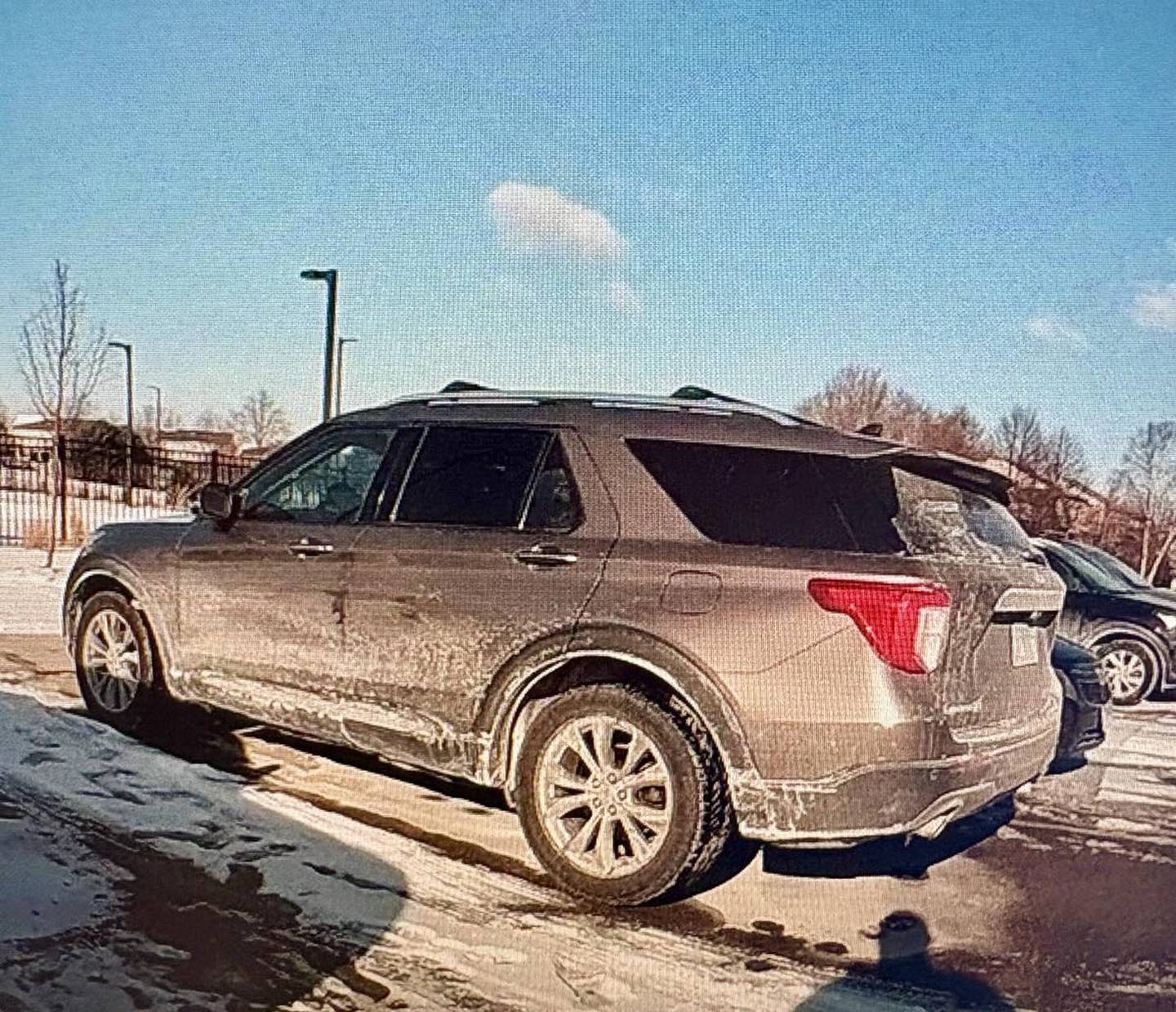 The Oswego Police Department is asking residents in  the Prescott Mill, Hudson Pointe and Echelon Oswego neighborhoods to review any home or vehicle surveillance footage that may have captured the pictured male subject or vehicle prior to 1:45 p.m. Tuesday.