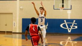 Nathan Palmer’s go-ahead 3-pointer with 28 seconds left helps Geneva over West Aurora in MLK Day of Hoops