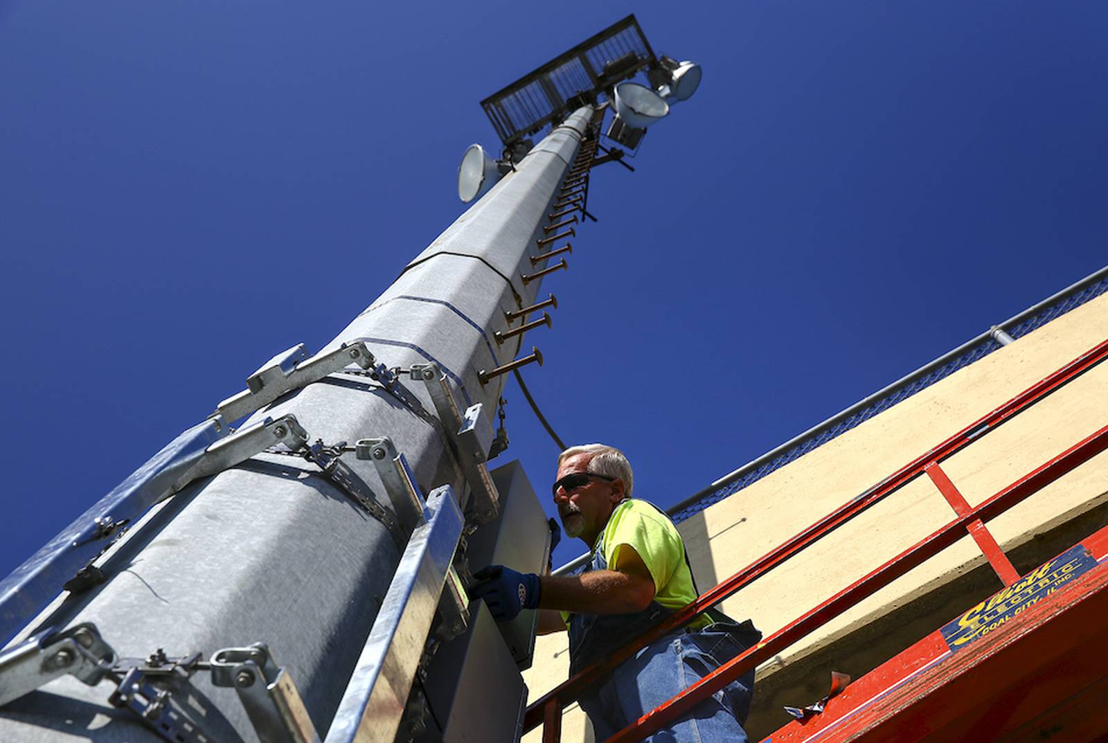 Joliet Memorial Stadium gets new lights as football season approaches