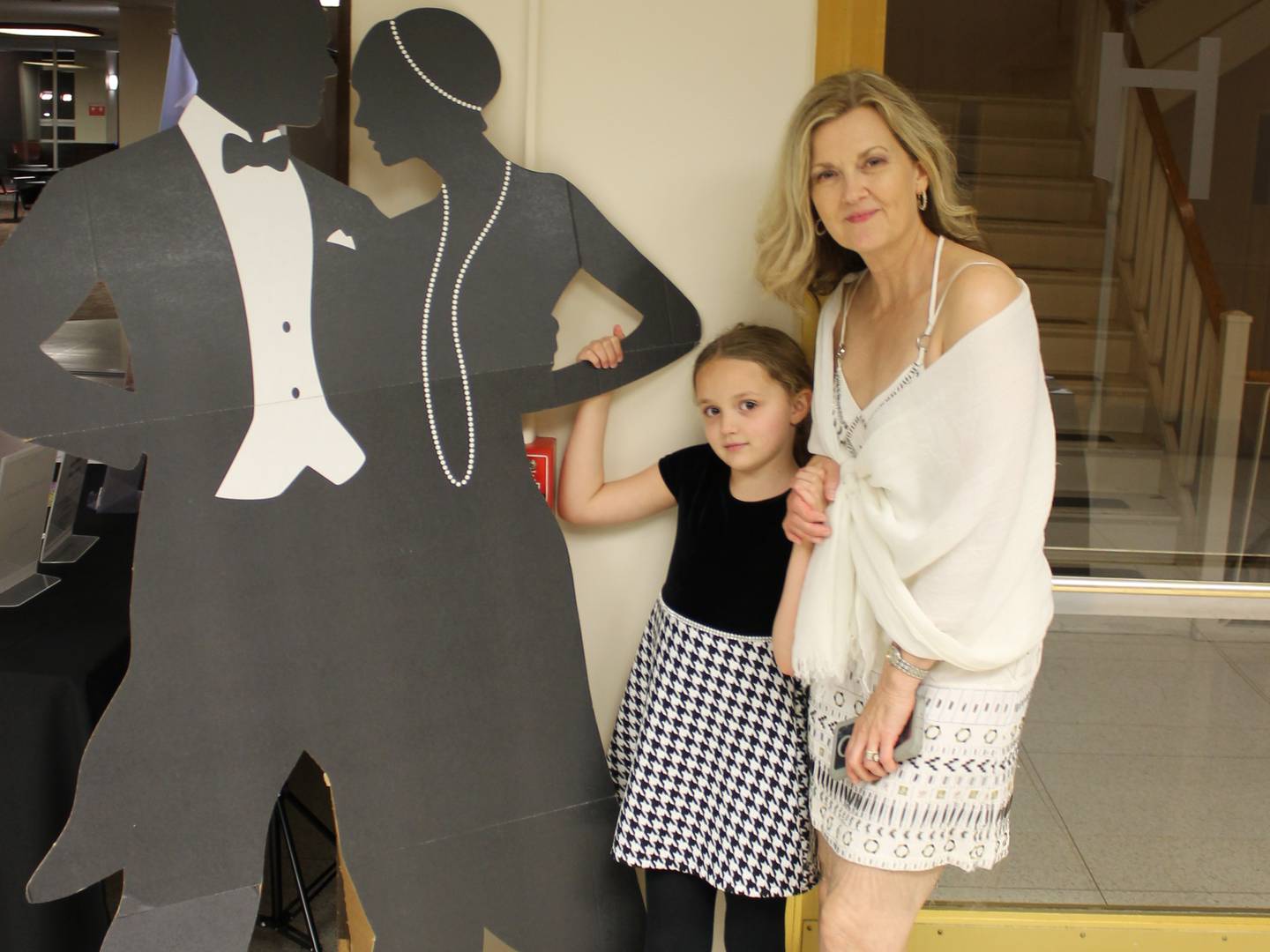 Lead volunteer of the 16th Annual Let's Dance'Big Band Weekend Welcome Team  Dianna Page and her niece Kate Grych
