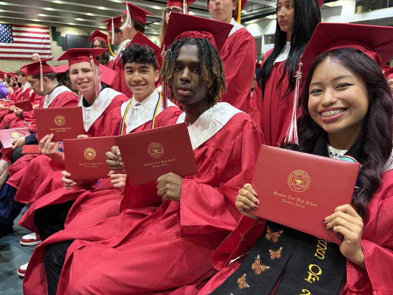 Glenbard East High School held its graduation ceremony on Tuesday, May 20, 2025 at the College of DuPage in Glen Ellyn.