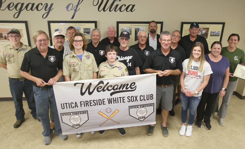 The Utica Fireside White Sox Club donated over $6,000 to organizations and charties including The Boy Scouts of America Waltham Troop #797, Friendship Village, Lighted Way, Ronald McDonald House,  Starved Rock Regional Center and St. Jude. Since 2007, the club has raised and donated $60,000 to assist local charities.The group has a camaraderie of doing good in the community.